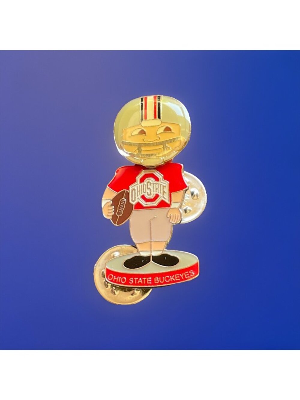The Ohio State University Pin Ohio State Buckeyes Bobblehead Player Pin OSU